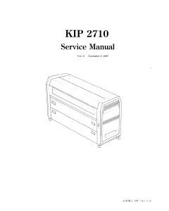 KIP 2710 K-48 Parts and Service Manual
