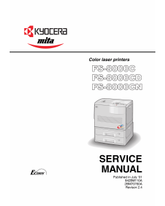 KYOCERA ColorLaserPrinter FS-8000C CD CN Parts and Service Manual