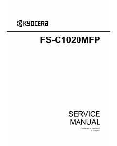 KYOCERA ColorMFP FS-C1020MFP Parts and Service Manual