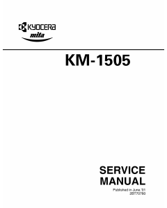 KYOCERA Copier KM-1505 Parts and Service Manual