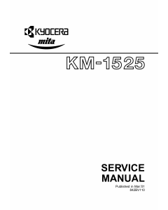 KYOCERA Copier KM-1525 Parts and Service Manual