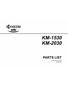 KYOCERA Copier KM-1530 2030 Parts Manual