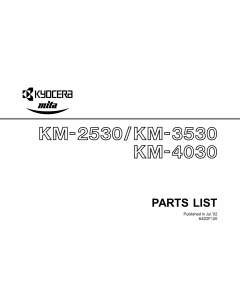 KYOCERA Copier KM-2530 3530 4030 Parts Manual