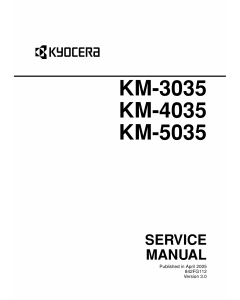 KYOCERA Copier KM-3035 4035 5035 Service Manual