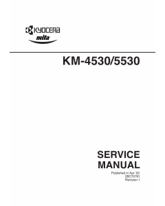 KYOCERA Copier KM-4530 KM-5530 Parts and Service Manual
