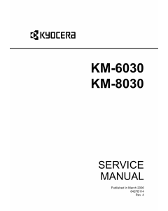 KYOCERA Copier KM-6030 8030 Service Manual