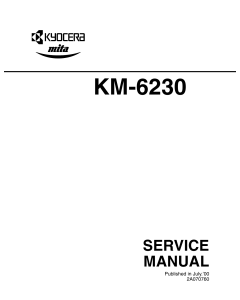 KYOCERA Copier KM-6230 Parts and Service Manual