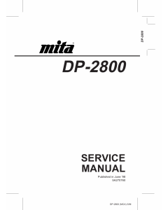 KYOCERA LaserPrinter DP-2800 Parts and Service Manual