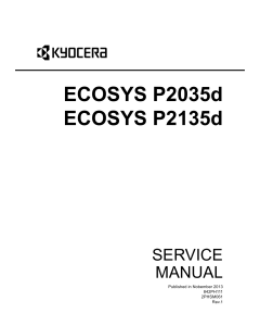 KYOCERA LaserPrinter ECOSYS-P2035d P2135d Service Manual