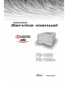 KYOCERA LaserPrinter FS-1000 1000+ Service Manual