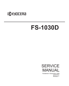 KYOCERA LaserPrinter FS-1030D Parts and Service Manual