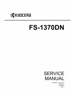 KYOCERA LaserPrinter FS-1370DN Service Manual