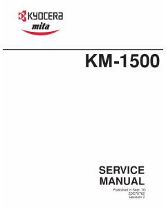 KYOCERA LaserPrinter FS-1500 Parts and Service Manual