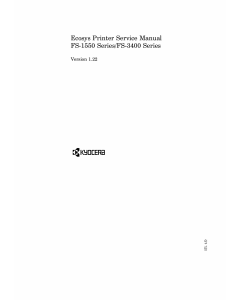 KYOCERA LaserPrinter FS-1550-Series 3400-Series Parts and Service Manual