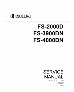 KYOCERA LaserPrinter FS-2000D 3900DN 4000DN Service Manual