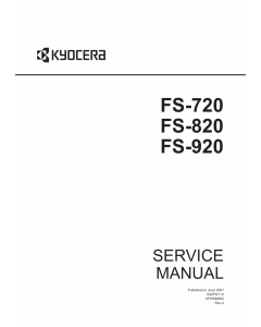 KYOCERA LaserPrinter FS-720 820 920 Service Manual