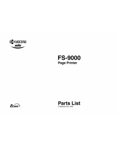 KYOCERA LaserPrinter FS-9000 Parts Manual