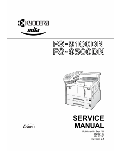 KYOCERA LaserPrinter FS-9100DN 9500DN Service Manual