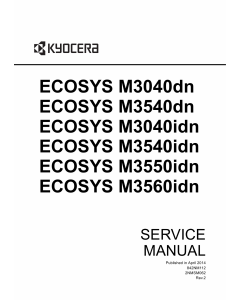 KYOCERA MFP ECOSYS-M3040dn M3540dn M3550idn M3560idn Service Manual