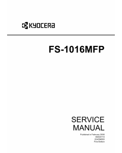 KYOCERA MFP FS-1016MFP Service Manual