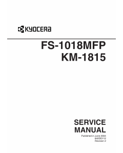 KYOCERA MFP FS-1018MFP KM-1815 Parts and Service Manual