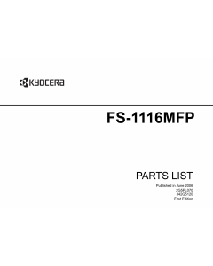 KYOCERA MFP FS-1116MFP Parts Manual