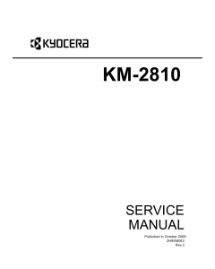 KYOCERA MFP KM-2810 KM-2820 Parts and Service Manual