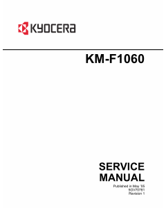 KYOCERA MFP KM-F1060 Parts and Service Manual