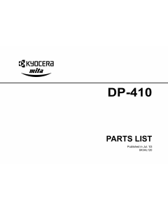 KYOCERA Options DP-410 Parts Manual