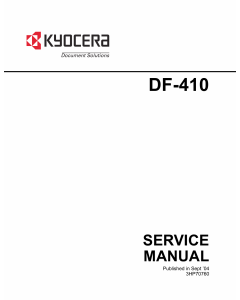 KYOCERA Options Document-Feeder DF-410 Service Manual