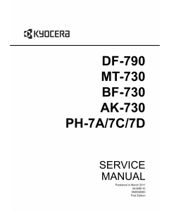 KYOCERA Options Document-Feeder DF-790 BF-730 MT-730 AK-730 PH-7A-7C-7D TASKalfa-3500i 4500i 5500i Service Manual