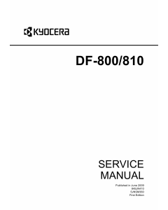 KYOCERA Options Document-Feeder DF-800 810 for-550c-650c-750c Service Manual