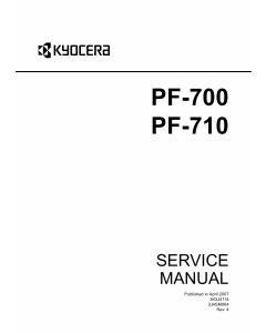 KYOCERA Options Paper-Feeder-PF-700 710 KM-C2525E C3225E C3232E C4035E Service Manual