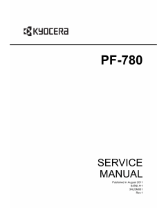 KYOCERA Options Paper-Feeder-PF-780 FS-C8600DN 8650DN Service Manual