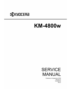 KYOCERA WideFormat KM-4800w Service Manual