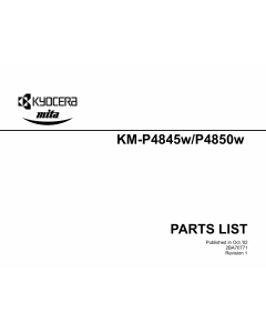 KYOCERA WideFormat KM-4845w 4850w Parts Manual