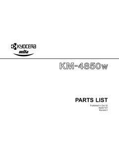 KYOCERA WideFormat KM-4850w Parts Manual