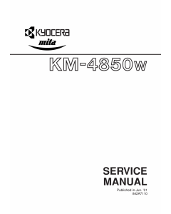 KYOCERA WideFormat KM-4850w Service Manual