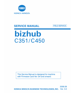 Konica-Minolta Bizhub C351 C450 FIELD-SERVICE Service Manual
