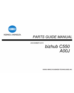 Konica-Minolta Bizhub C550 Parts Manual