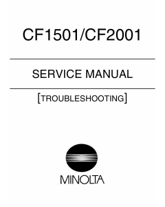 Konica-Minolta MINOLTA CF1501 2001 TROUBLESHOOTING Service Manual