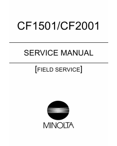 Konica-Minolta MINOLTA CF1501 CF2001 FIELD-SERVICE Service Manual