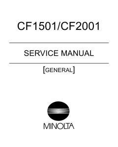Konica-Minolta MINOLTA CF1501 CF2001 GENERAL Service Manual
