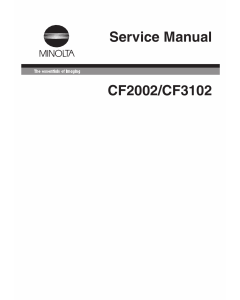 Konica-Minolta MINOLTA CF2002 CF3102 Service Manual
