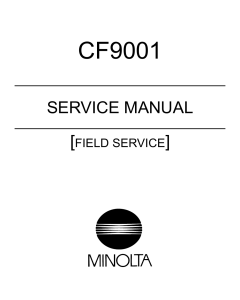 Konica-Minolta MINOLTA CF9001 FIELD-SERVICE Service Manual