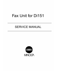 Konica-Minolta MINOLTA Di151 FAX Service Manual