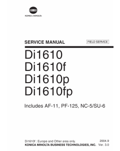 Konica-Minolta MINOLTA Di1610p Di1610fp FIELD-SERVICE Service Manual