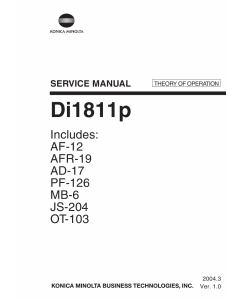 Konica-Minolta MINOLTA Di1811p THEORY-OPERATION Service Manual