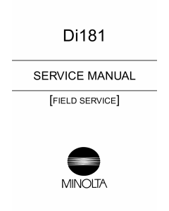 Konica-Minolta MINOLTA Di181 FIELD-SERVICE Service Manual