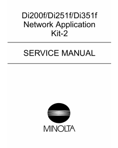 Konica-Minolta MINOLTA Di200f Di251f Di351f Network-Application Service Manual